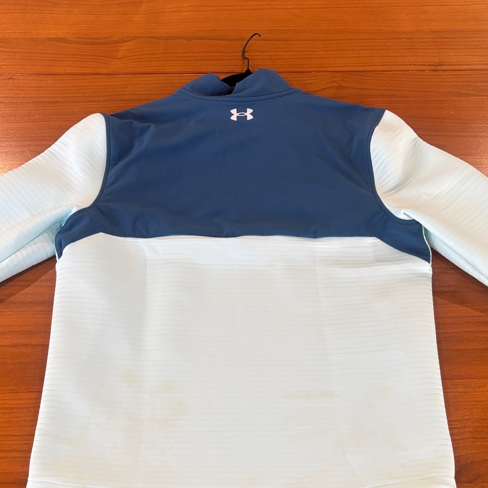Under Armour Navy and Light Blue Quarter-Zip - Picture 4 of 4